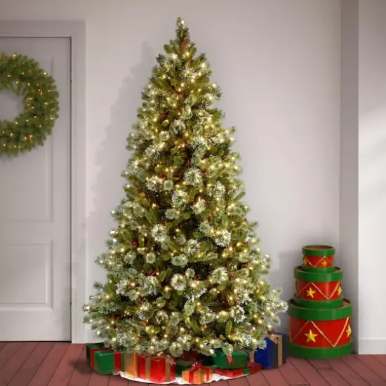 7.5ft. Pre-Lit Wintry Pine&reg; Artificial Christmas Tree, Clear Lights {3}