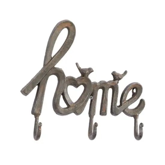 Black Metal Industrial Wall Hook, 11" x 12" x 2" {3}