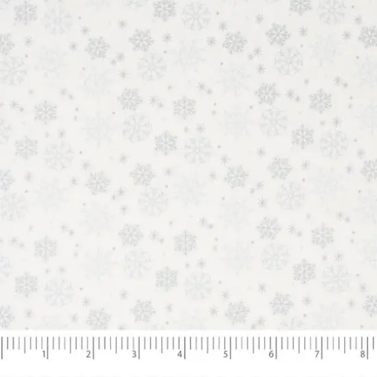 SINGER Christmas White Snowflakes Cotton Fabric {3}