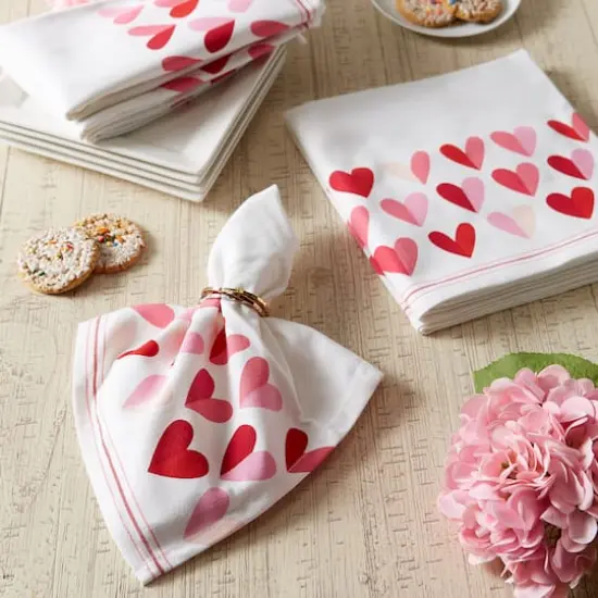 DII&reg; Two Hearts Print Napkins, 6ct. {5}