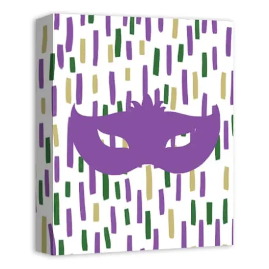 Confetti Mask Mardi Gras Canvas Wall Art {3}