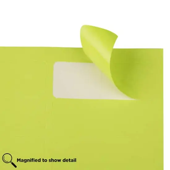 JAM Paper Standard Mailing Return Address Labels Ultra Lime Green {6}