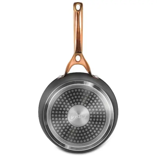 Oster Allsberg 1.7qt. Aluminum Sauce Pan With Lid Set & Bronze Handles {5}