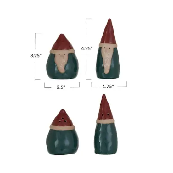 Hello Honey&reg; Gnome Round Stoneware Salt & Pepper Shaker Set {4}