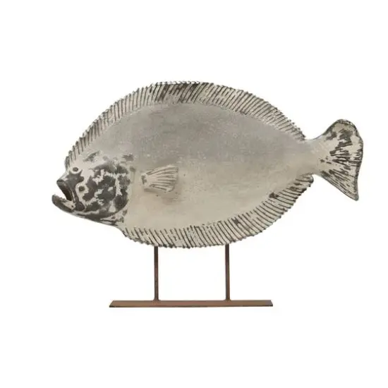 Hello Honey&reg; Magnesia Halibut Fish on Metal Stand, 30" x 22.5" {1}