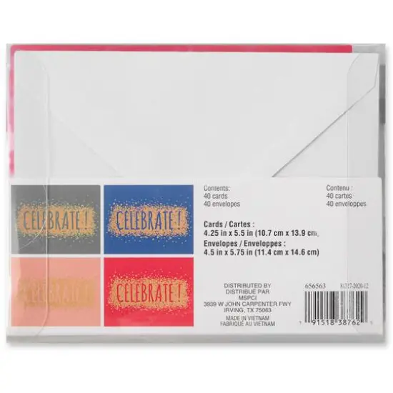 Gold Celebrate Cards & Envelopes by Recollections&trade;, 4.25" x 5.5" {6}