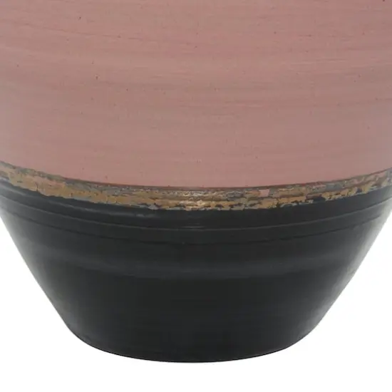 Pink Ceramic Contemporary Vase 15" x 9" x 9" {6}