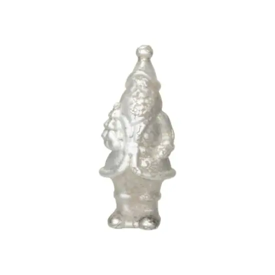 Hello Honey&reg; 6.75" White Decorative Mercury Glass Santa {1}