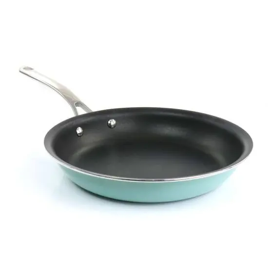 Martha Stewart Lockton 12" Turquoise Aluminum Nonstick Frying Pan {4}