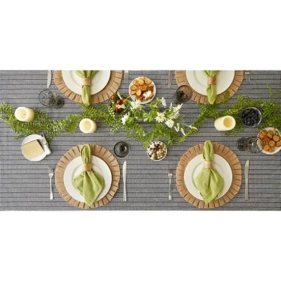 Black Farmhouse Gingham Tablecoth 70" Round {6}