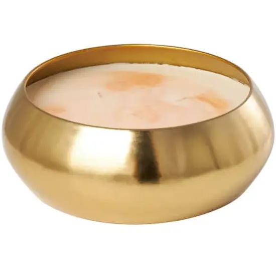 125oz. Jasmine Scented White 5 Wick Candle in Gold Bowl {1}