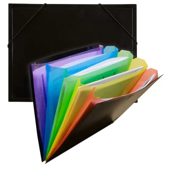 C-Line® Black With Rainbow Interior Letter Size Document Sorter, 3ct. {3}