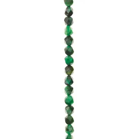 Green Dyed Faceted Tiger's Eye Beads, 6mm by Bead Landing™ {1}