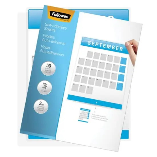 Fellowes 9" x 12" Self-Adhesive Laminating Sheets, 50ct. {4}
