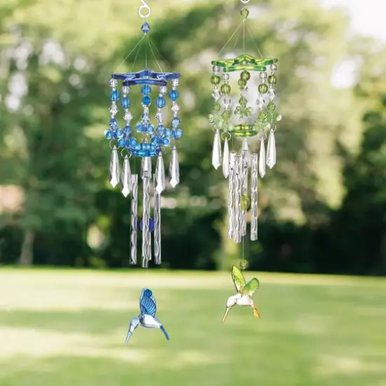 13" Blue Hummingbird Wind Chimes {3}