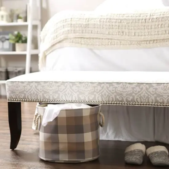 DII&reg; 12" Round Tri-Color Fabric Bin Tri Color Stone {7}