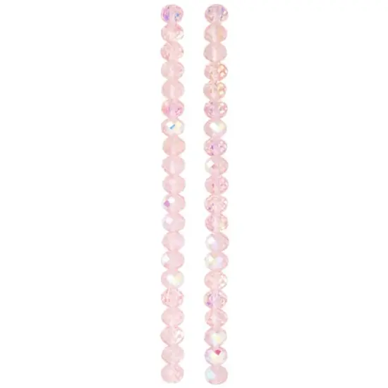 Aurora Borealis Pink Glass Faceted Rondelle Beads, 10mm by Bead Landing™ {4}