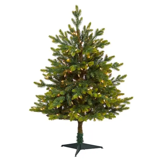 3ft. Pre-Lit North Carolina Fir Artificial Christmas Tree with Clear LED Lights {1}