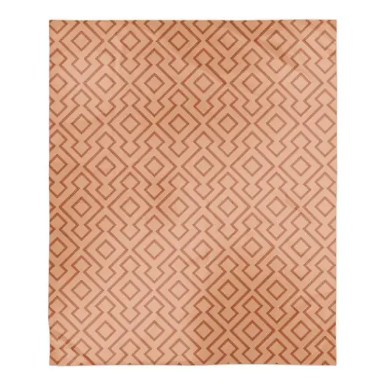 Terracotta Diamond 50" x 60" Sherpa Fleece Blanket {1}