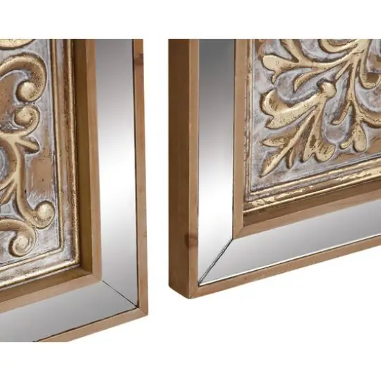 Brown & Silver Metal Glam Floral Wall D&eacute;cor Set {4}
