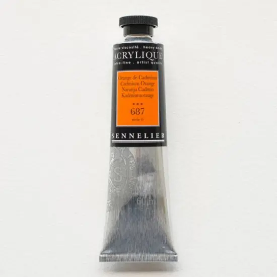 Sennelier Extra Fine Artists' Acrylic Paint, 60mL 687 Cadmium Orange {1}