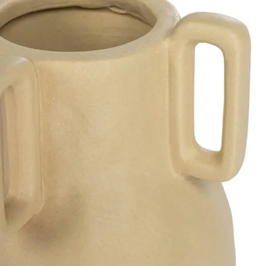 Hello Honey&reg; 10" Cream Sand Finish Modern Stoneware Vase {4}