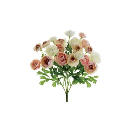 Pink & Ivory Mini Ranunculus Bush  {1}