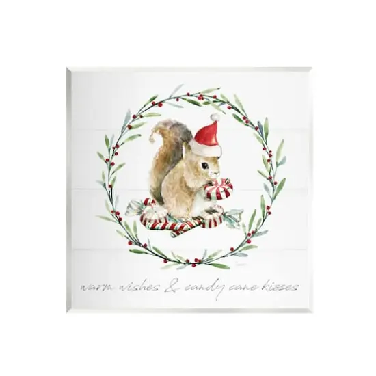 Stupell Industries Warm Wishes & Candy Kisses Phrase Wall Plaque Art {1}