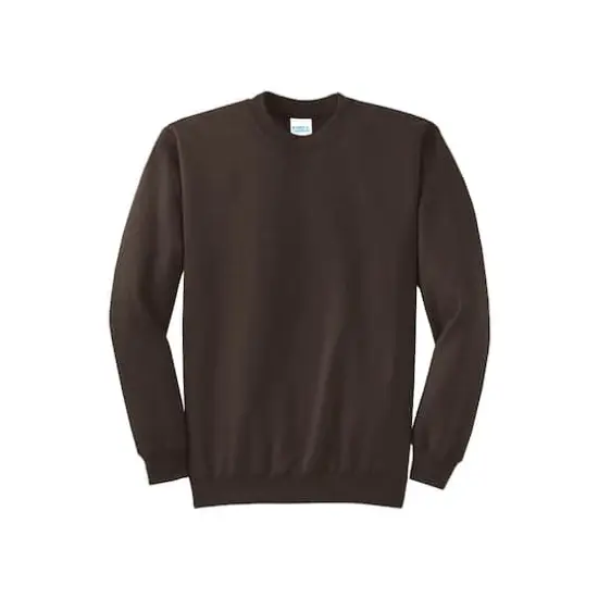 Port & Company&reg; Brights Core Fleece Crewneck Sweatshirt Dark Chocolate Brown {1}