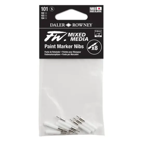 Daler-Rowney&reg; 101 Small FW Empty Paint Marker 8 Nib Set {1}