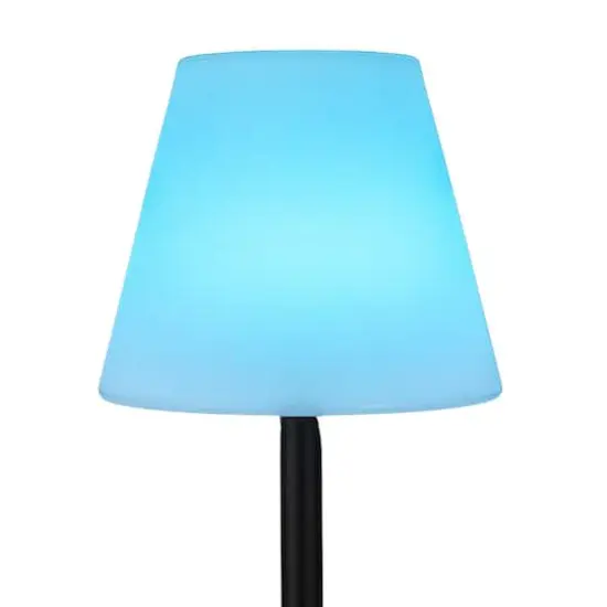 Hello Honey&reg; 57.75" Black Touch Sensor Metal Solar Floor Lamp {8}