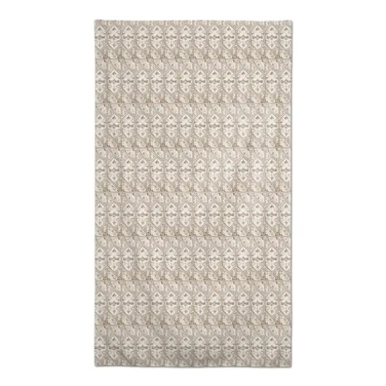 102" Regal Cream Pattern Tablecloth {1}