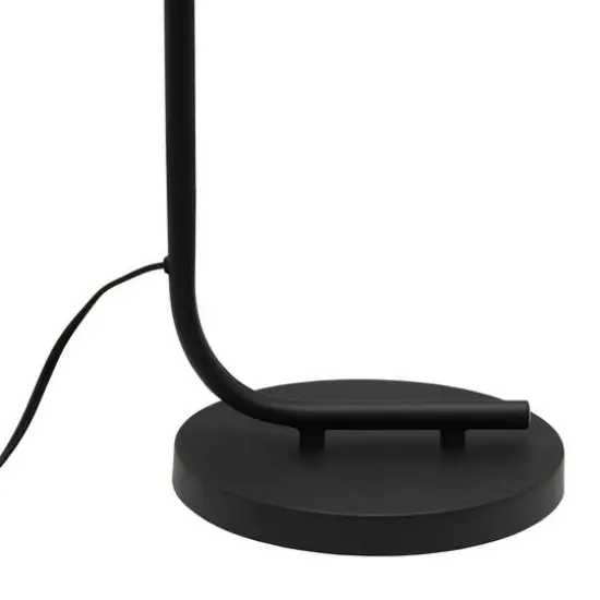 Simple Designs&trade; Iron Lantern Floor Lamp with Glass Shade Black {9}