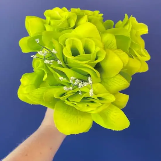 TF Publishing 15" Lime Green Open Rose Bush {1}
