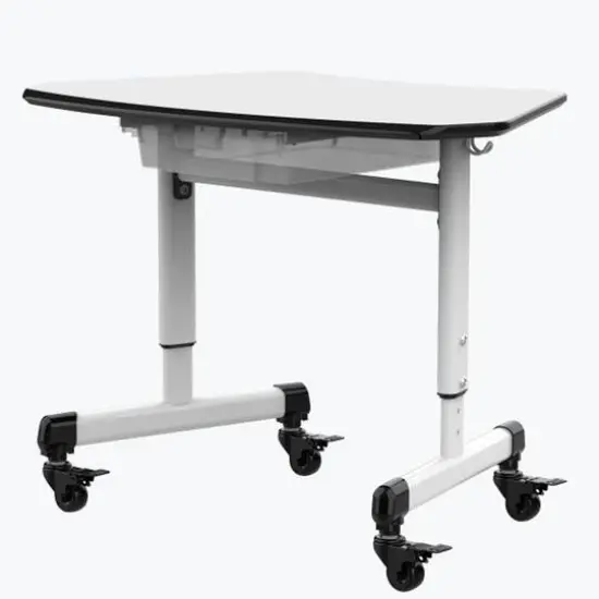 Luxor Adjustable Trapezoid Student Desk with Drawer {1}