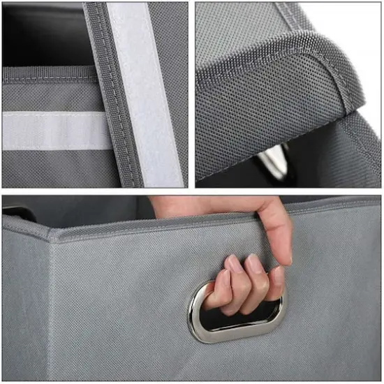 NEX&trade; Foldable Single Hamper Basket with Lid & Removable Liner {4}