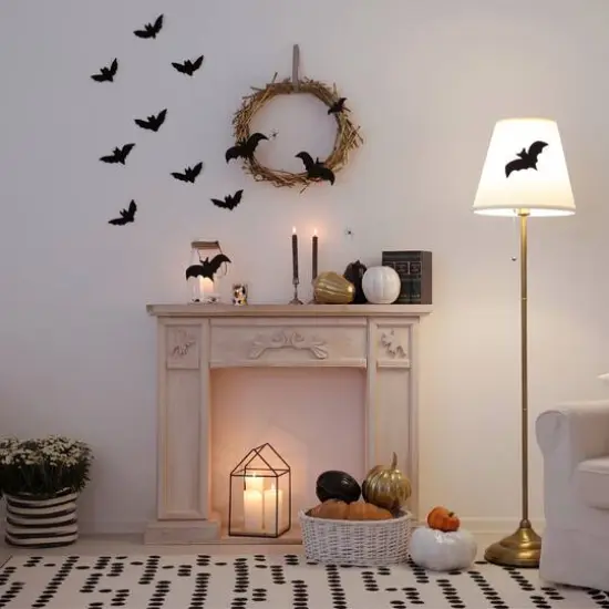 6" Matte Autumn Leaf Flameless Glass Candle Holder {5}