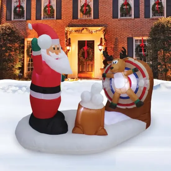 6ft. Inflatable Animated Snowball Fight {7}