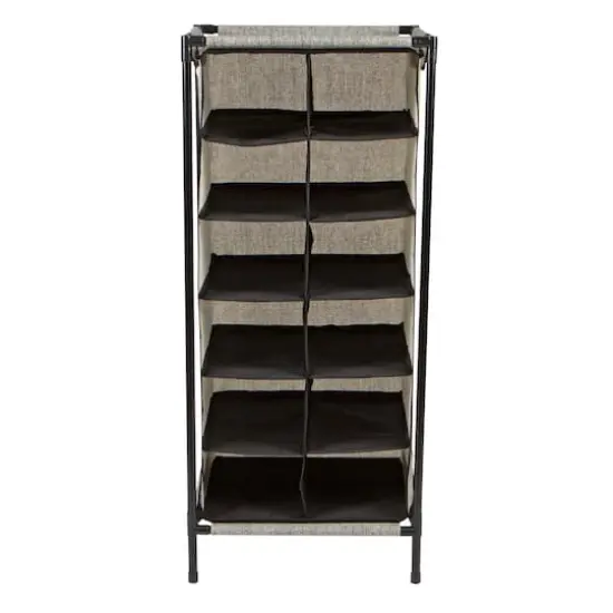 Simplify Black 12-Section Shoe Organizer {4}