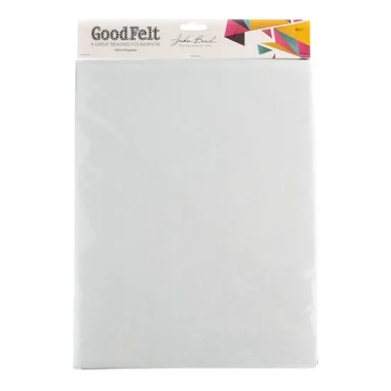 John Bead GoodFelt Beading Foundation, 8.5 x 11", 4ct. Black/White {4}