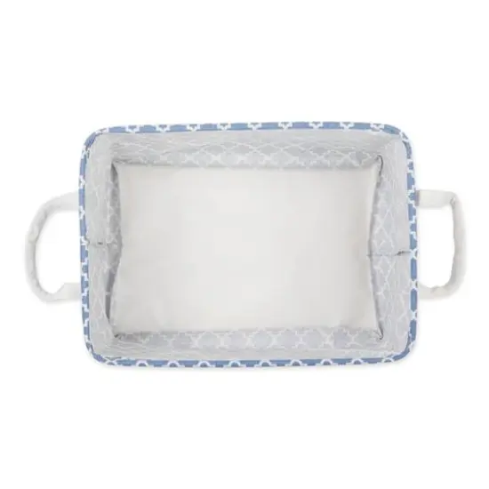 DII&reg; Extra Large Lattice PE-Coated Cotton Polyester Laundry Bin, 2ct. French Blue {7}