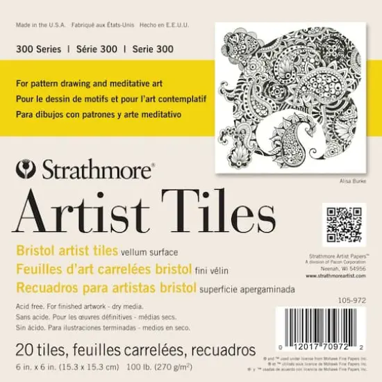 Strathmore&reg; 300 Series Bristol Artist Tiles, 20ct. {1}