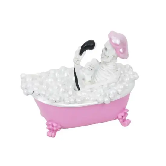 7.75" Pink & White Bathing Skeleton Tabletop Décor by Ashland® {3}