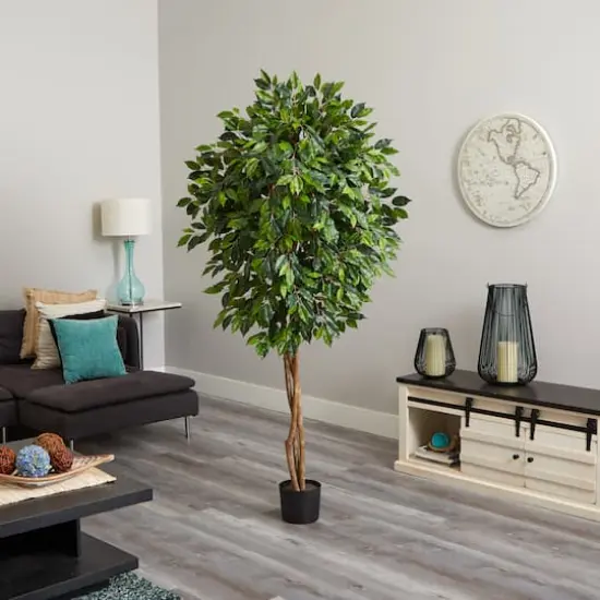 6.5ft. Potted Ficus Artificial Tree {4}