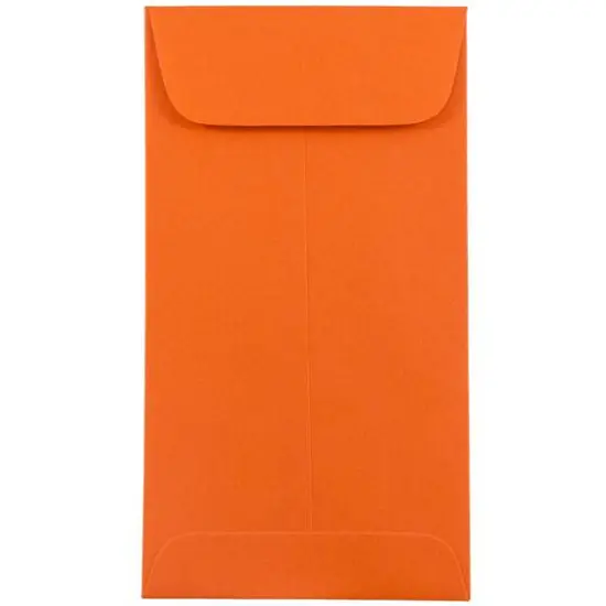 JAM Paper 3.5" x 6.5" Coin Business Envelopes, 50ct. Orange {1}