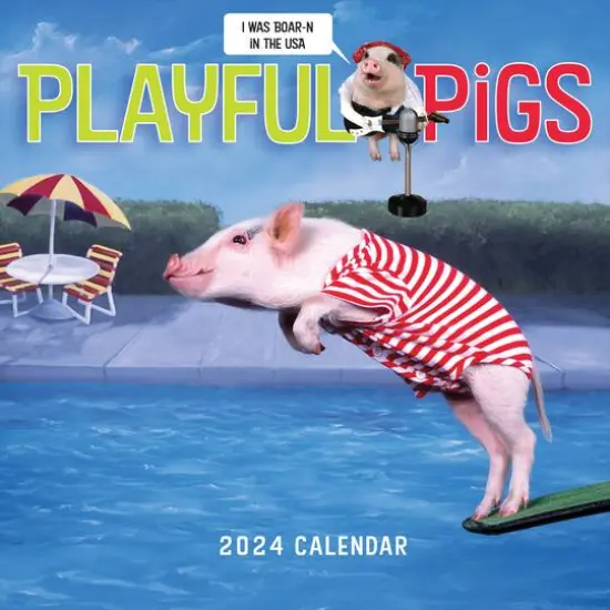 TF Publishing 2024 Playful Pigs Wall Calendar {1}