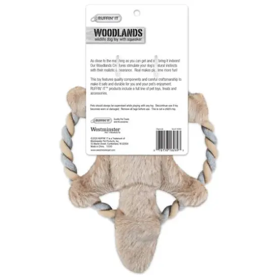 Ruffin' It&trade; Woodlands Chipmunk Plush Dog Toy with Rope Chew Ring {4}