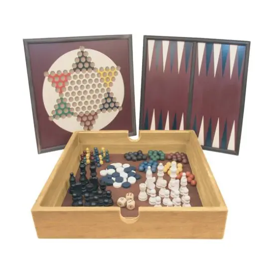 5-in-1 Wood Game Set {3}