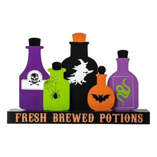 Glitzhome&reg; 14" Halloween Poison Bottles Table D&eacute;cor {7}