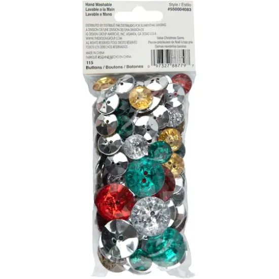 Favorite Findings&trade; Christmas Gem Button Mix {6}
